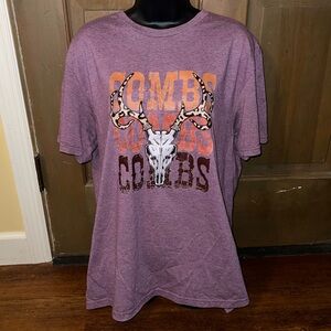 Luke Combs Bullhead Country Music Two Sided Maroon Short Sleeve Tee  Size L